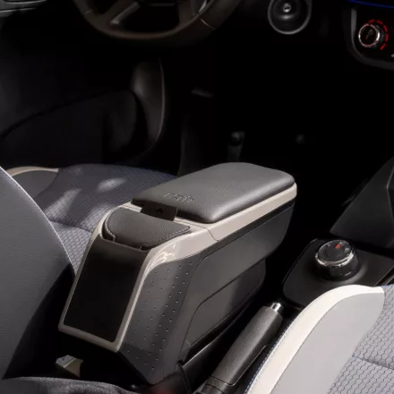 RATI ARMSTER 2 Reposabrazos FIAT 500 HYBRID 2026-  [gris,cuero vegano]