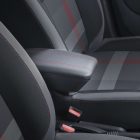 RATI ARMSTER 3 Reposabrazos SEAT ARONA 2018-  [negro,cuero vegano,costura roja]