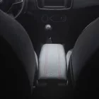 RATI ARMSTER 3 Reposabrazos RENAULT CLIO 2013-2019  [negro,cuero vegano,costura roja]
