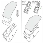 RATI ARMSTER S Reposabrazos CITROEN E-C3 2024-  [negro,cuero vegano]
