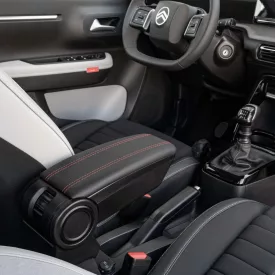   RATI ARMSTER 3 Reposabrazos CITROEN C3 AIRCROSS 2024-  [negro,cuero vegano,costura roja]