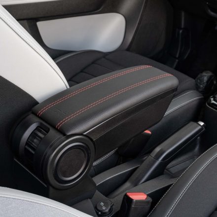 RATI ARMSTER 3 Reposabrazos CITROEN E-C3 AIRCROSS 2024-  [negro,cuero vegano,costura roja]