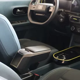   RATI ARMSTER 2 Reposabrazos FIAT GRANDE PANDA HYBRID 2024-  [gris,cuero vegano]