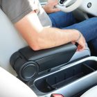 RATI ARMSTER 3 Reposabrazos montaje en asiento DACIA LODGY 2015-2020 sin reposabrazos original [negro,pelle vegana,usb]
