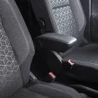 RATI ARMSTER 3 Reposabrazos montaje en asiento DACIA DOKKER 2015-2020 sin reposabrazos original [negro,cuero vegano]