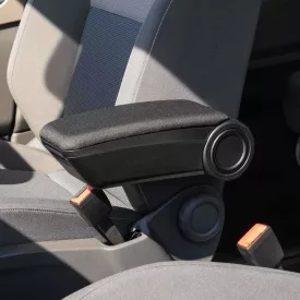   RATI ARMSTER 3 Reposabrazos montaje en asiento VW T6 2016-2022 con reposabrazos original, 2 plazas [negro,tela,PP,RHD]